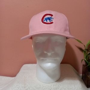 Chicago Cubs Unisex Pink Strap Back Hat Cap